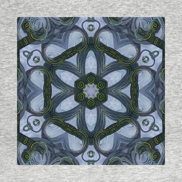 Abstract Sci-fi bio-tech Kaleidoscope pattern (Seamless) 2 by Swabcraft